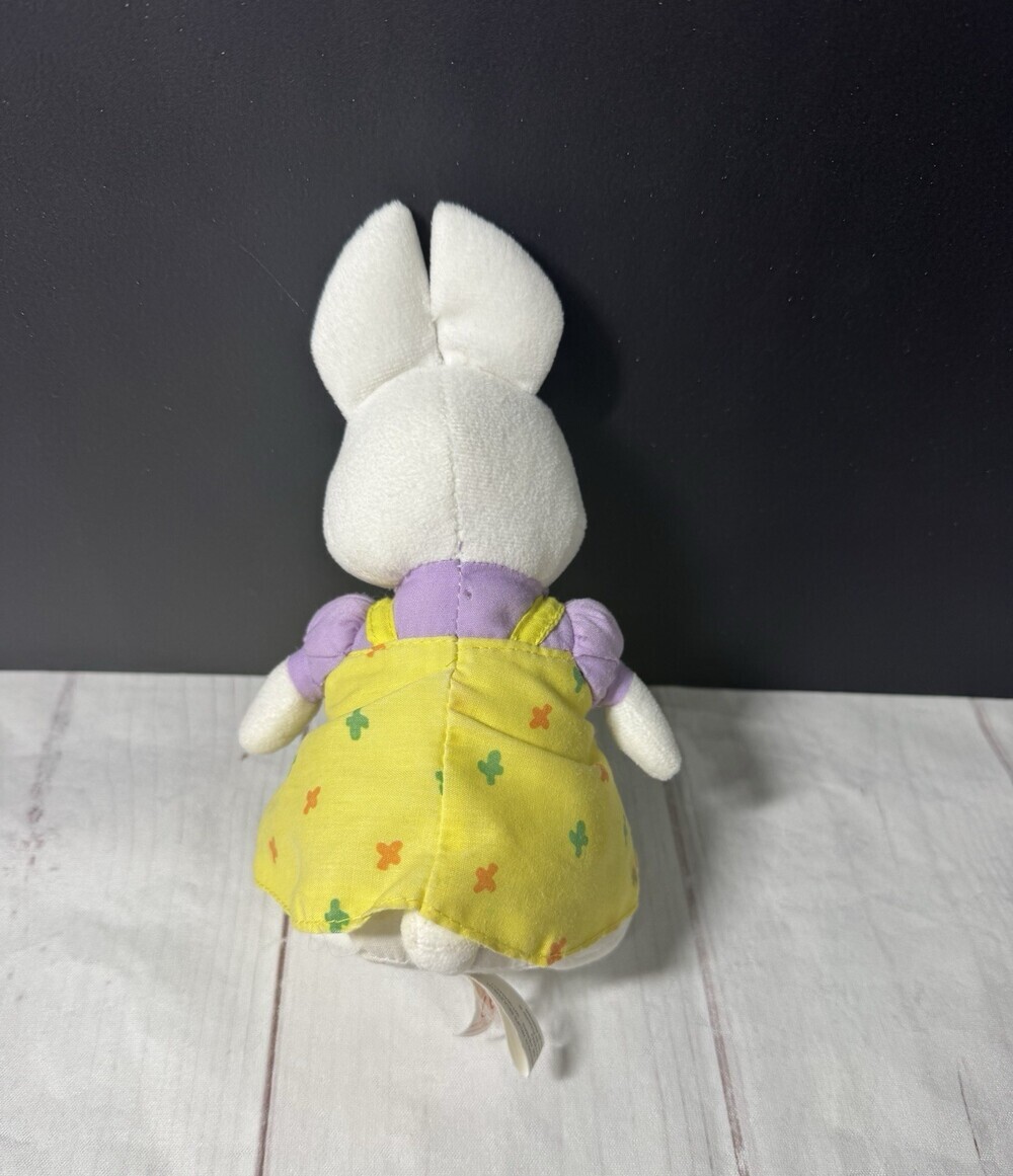 TY RUBY Max & Ruby Beanie Baby Yellow Dress Rabbit 7.5" Plush - Picture 4 of 7